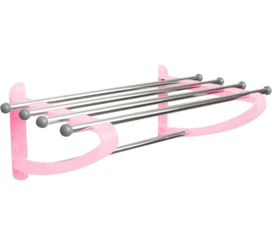 Изображение товара Полка для полотенец PRIMANOVA алюминий, 75x29.5x20 см, прозрачно-розовая M-B13-22