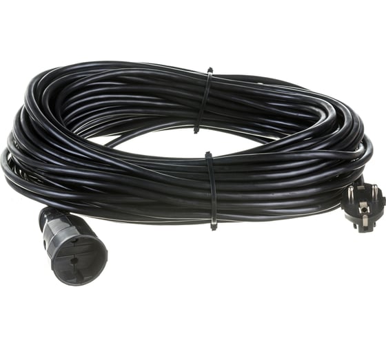 Изображение товара Силовой удлинитель Glanzen шнур штепсельное гнездо ПВС 2x1,5 30 м арт. ES-30-003 00-00006701
