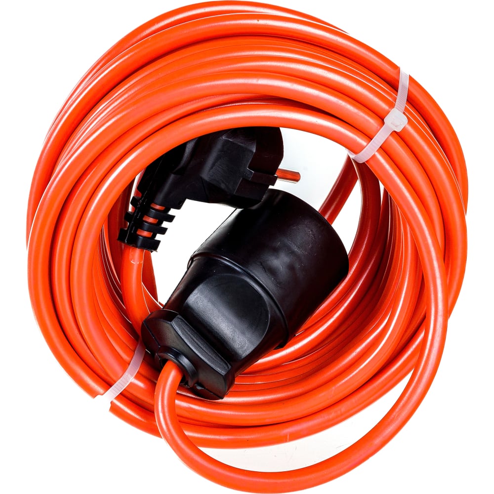 Силовой удлинитель-шнур GLANZEN, цвет оранжевый 00-00006707 ES-10-005 - фото 1