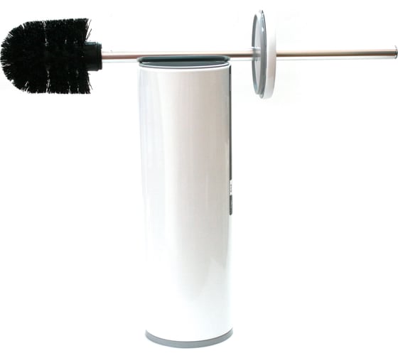 Изображение товара Ёрш для унитаза PRIMANOVA E42 из нержавеющей стали, белый корпус, серая вставка M-E42-01-07