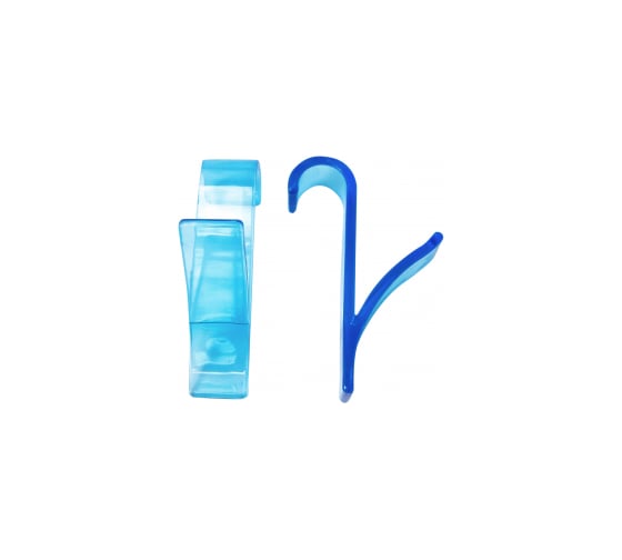 Изображение товара Комплект крючков для полотенцесушителя PRIMANOVA 2 шт. прозрачно-голубой, d=20мм M-B24-23