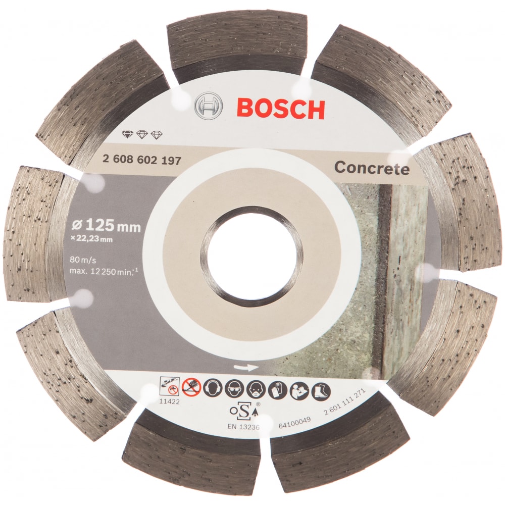 диск алмазный по бетону bosch standart 180x22 23 мм Алмазный диск по бетону Bosch