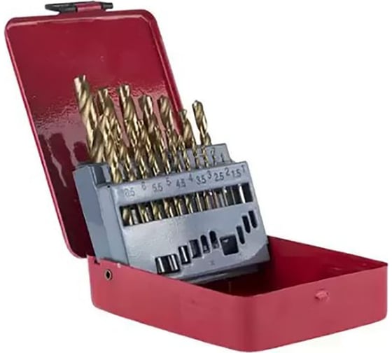 Изображение товара Набор сверл по металлу HSS стандарт 19 шт, 1-10 мм Strong СTC-021000019