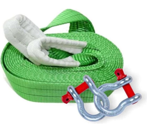 Изображение товара Трос буксировочный текстильный КанТраст 12 т 5 м скоба-скоба артикул tbt125000ss