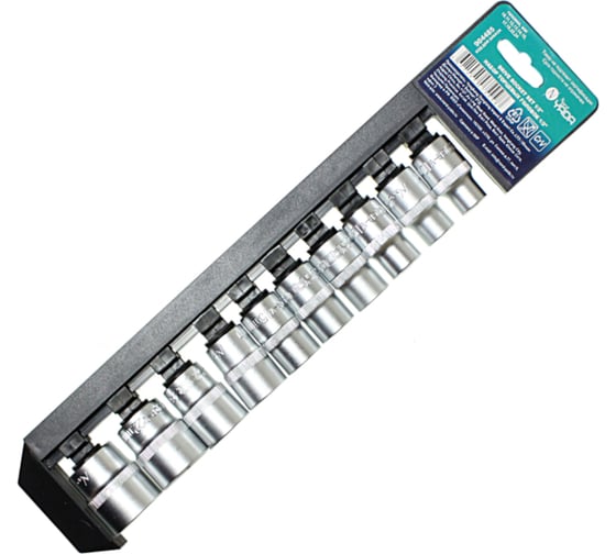 Изображение товара Набор торцевых головок (10 шт; 10-15, 17, 19, 22, 24 мм; 1/2") Nord-Yada 904485