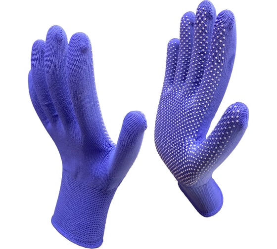 Изображение товара Рабочие перчатки Master-Pro® МИКРОТАЧ синий, нейлоновые 1 пара 2513-NPVC-BLUE-L 2513-NPVC-BLUE-L-1