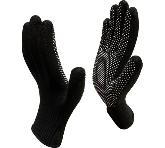 Изображение товара Рабочие перчатки Master-Pro® МИКРОТАЧ черный, нейлоновые 1 пара 2513-NPVC-BLC-L 2513-NPVC-BLC-L-1