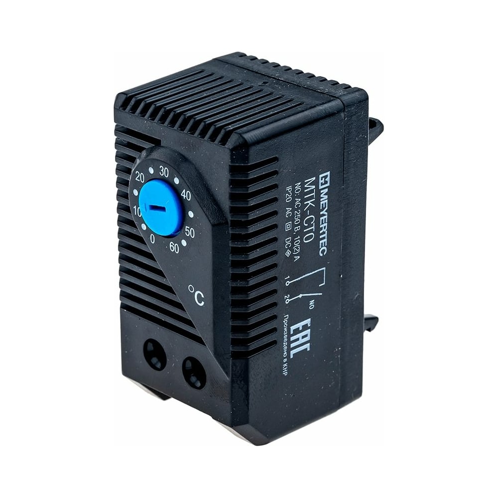 Изображение товара Термостат MEYERTEC MTK-CT0 1NO монтаж на DIN-рейку 250VAC 10A