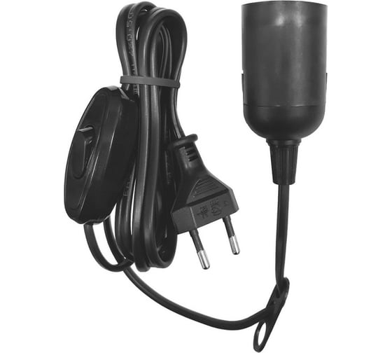 Изображение товара Переносной светильник DORI (патрон для лампы E27 + шнур 2 м + вилка + выключатель) 15019