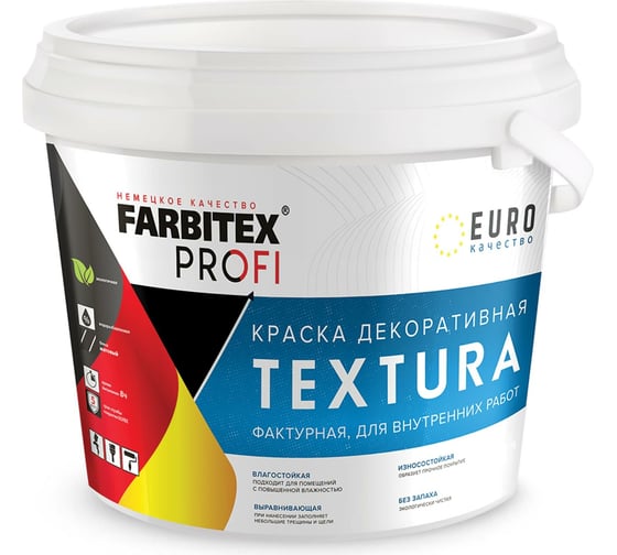 Изображение товара Акриловая декоративная краска Farbitex Textura (фактурная; 7 кг) 4300008183