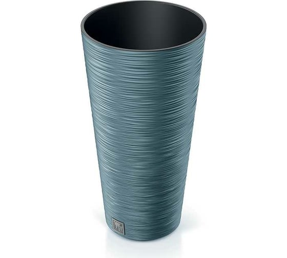 Изображение товара Кашпо с вкладышем Prosperplast DFRH250 5415C FURU ROUND SLIM диам. 25 см, высота 48 см, синее 066690