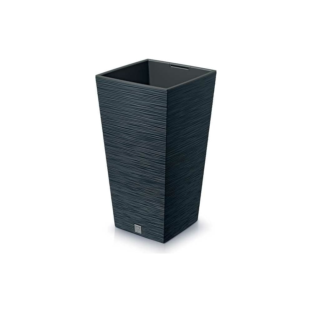 Изображение товара Кашпо с вкладышем Prosperplast DFSH300 S433 высокое антрацит размер 295x295 мм