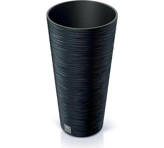 Изображение товара Кашпо с вкладышем Prosperplast DFRH300 S433 FURU ROUND SLIM диам. 300 мм, высота 575 мм, антрацит 066704