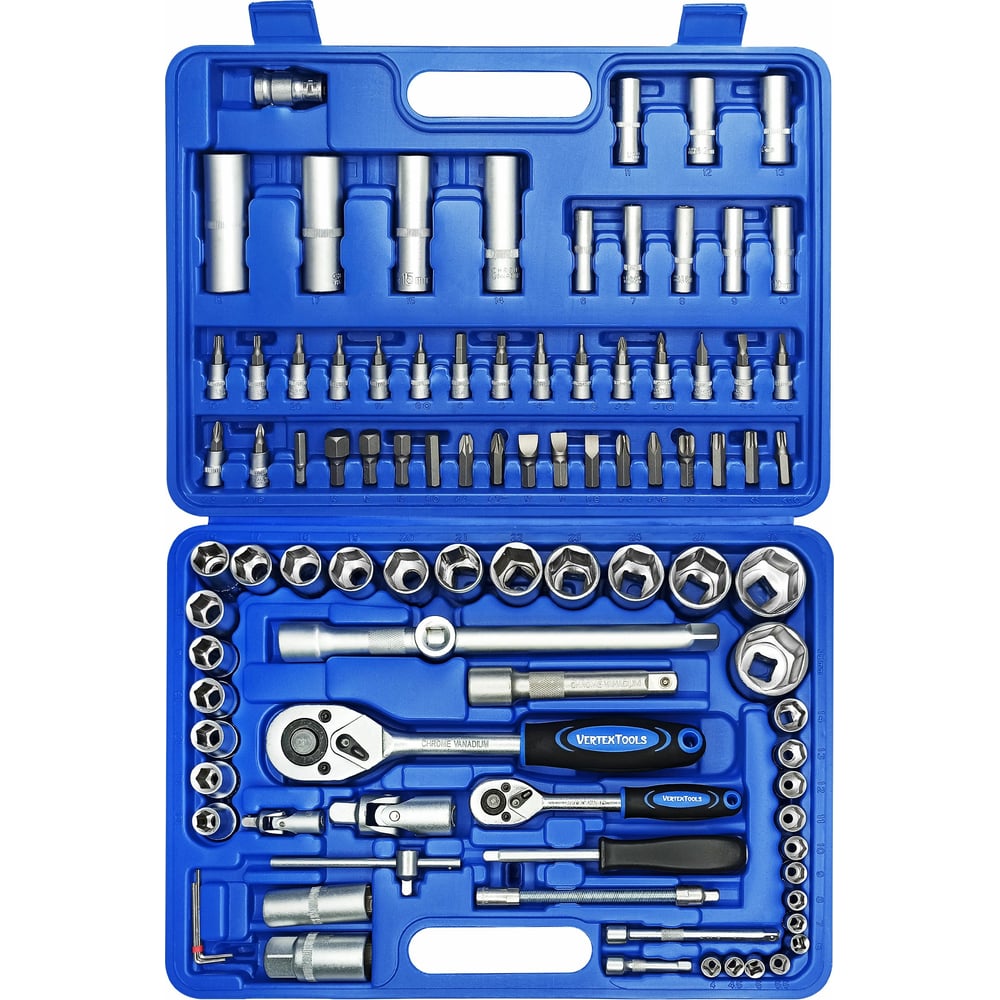 Изображение товара Набор инструментов 108 предметов vertextools НБ-108 для полупрофессионального использования