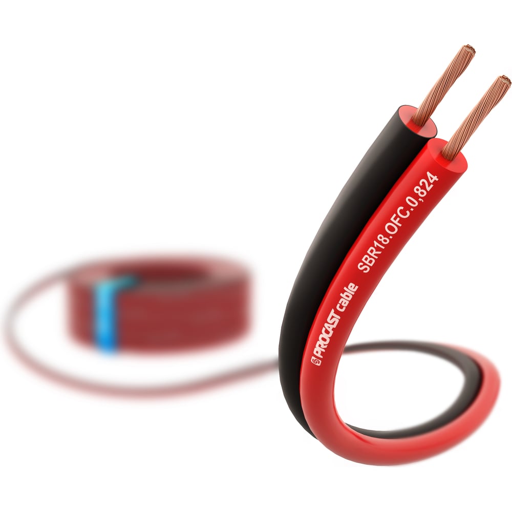 Изображение товара Акустический кабель PROCAST cable SBR 18.OFC 18AWG 2x0,824мм2 5 м для аудиосистем