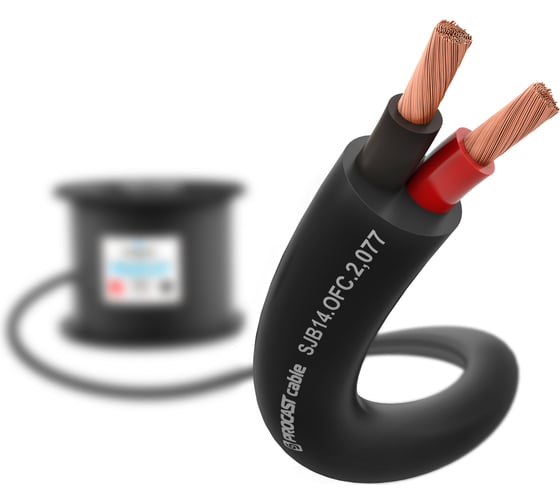 Изображение товара Акустический кабель PROCAST cable SJB 14.OFC.2,077.3, 14AWG 2x2,077mm2, PVC, черный, 3 м НФ-00001824