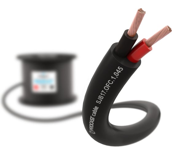 Изображение товара Акустический кабель PROCAST cable SJB 17.OFC.1,045.10, 17AWG 2x1,045mm2, PVC, черный, 10 м НФ-00001820