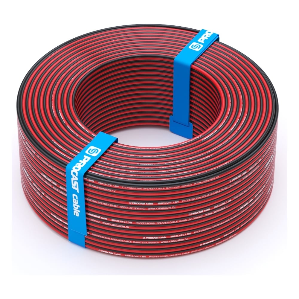 Изображение товара Акустический кабель PROCAST SBR 16.OFC 100м плоский для аудиосистем