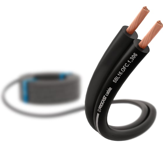 Изображение товара Акустический кабель PROCAST cable SBL 16.OFC.1,306.3, 16AWG 2x1,306mm2, черный, 3 м НФ-00001770