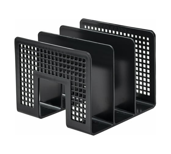Изображение товара Лоток-сортер для бумаг BRAUBERG Office-Expert, 3 отделения, 207x212x168 мм, сетчатый, черный 238021