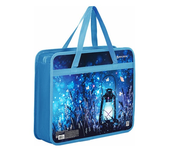 Изображение товара Папка на молнии с ручками BRAUBERG А4, 1 отделение, пластик, 80 мм, Magic 270867