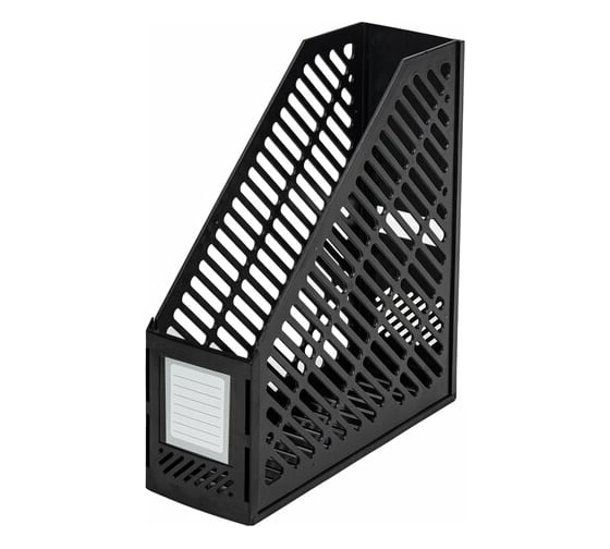 Изображение товара Вертикальный лоток для бумаг BRAUBERG Office-Expert, 90 мм, сетчатый, сборный, черный 238019