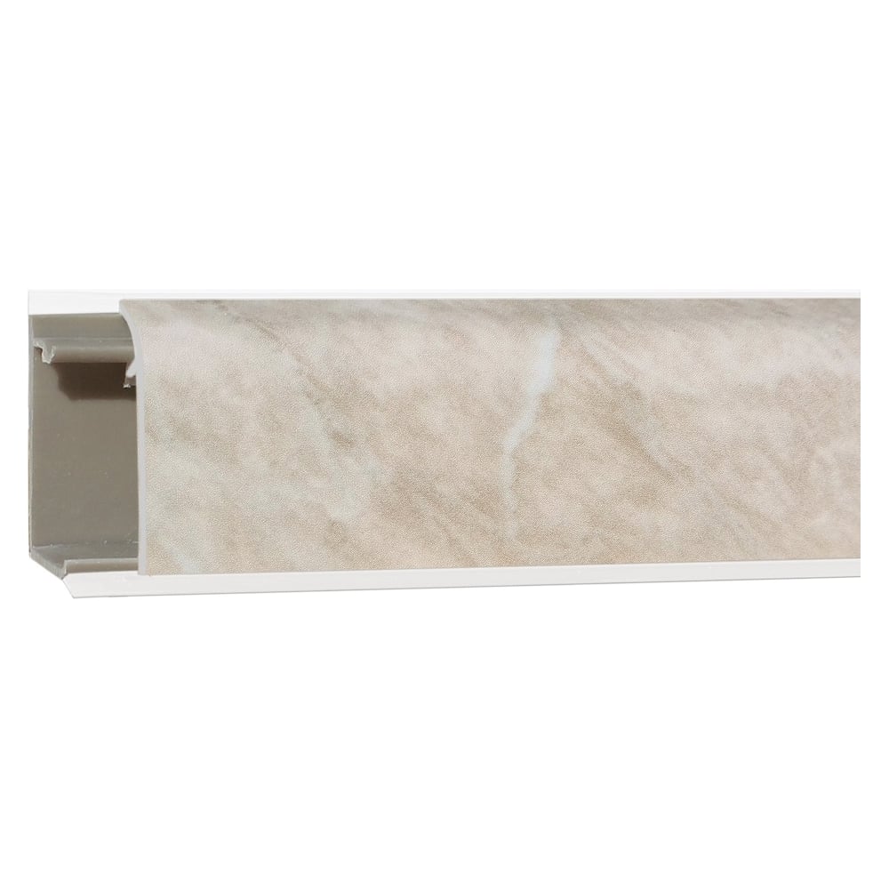 Изображение товара Плинтус ПВХ ДЕКОПЛИНТ Джокер 3 № 3020 мрамор бежевый 3.05 м