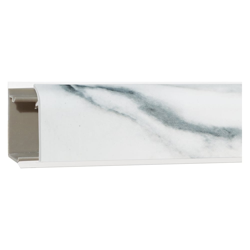 Изображение товара Плинтус ДЕКОПЛИНТ Джокер 3 № 3027 мрамор белый 3.05 м