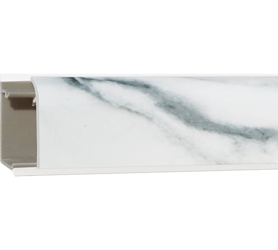 Изображение товара Плинтус ООО ДЕКОПЛИНТ ДЖОКЕР 3 № 3027 мрамор белый 3.05 м 01 1032