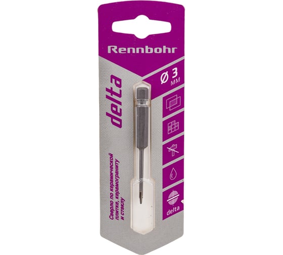 Изображение товара Сверло по керамике Delta 3 мм RENNBOHR 676003