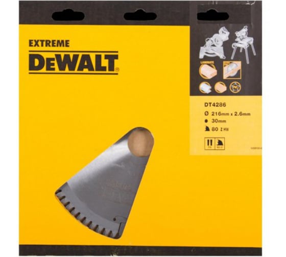 Изображение товара Диск пильный по древесине 216х30 мм DEWALT DT 4286