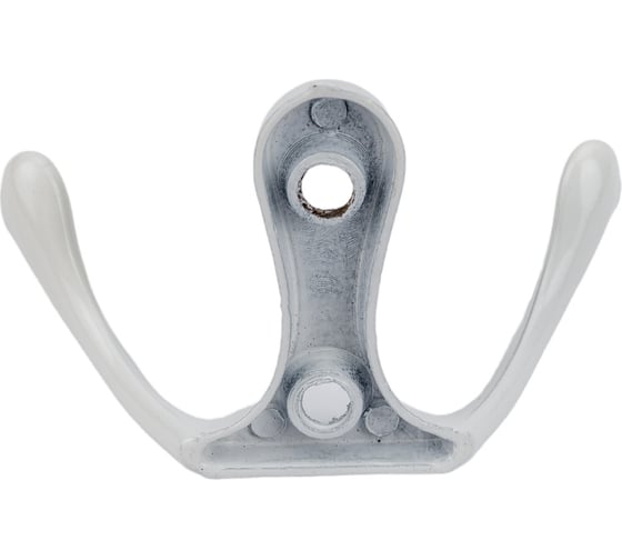 Изображение товара 2-х рожковый крючок СКОБЯНОЙ НН, белый 007659