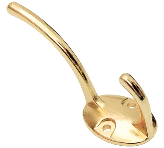 Изображение товара 2-х рожковый крючок СКОБЯНОЙ 2165, золото 002427