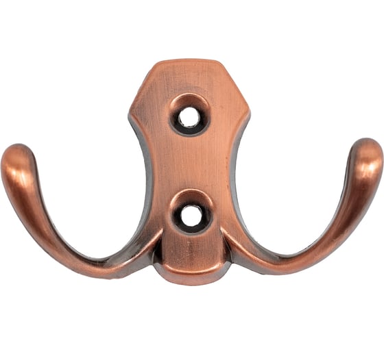 Изображение товара 2-х рожковый крючок СКОБЯНОЙ РР медь 007658