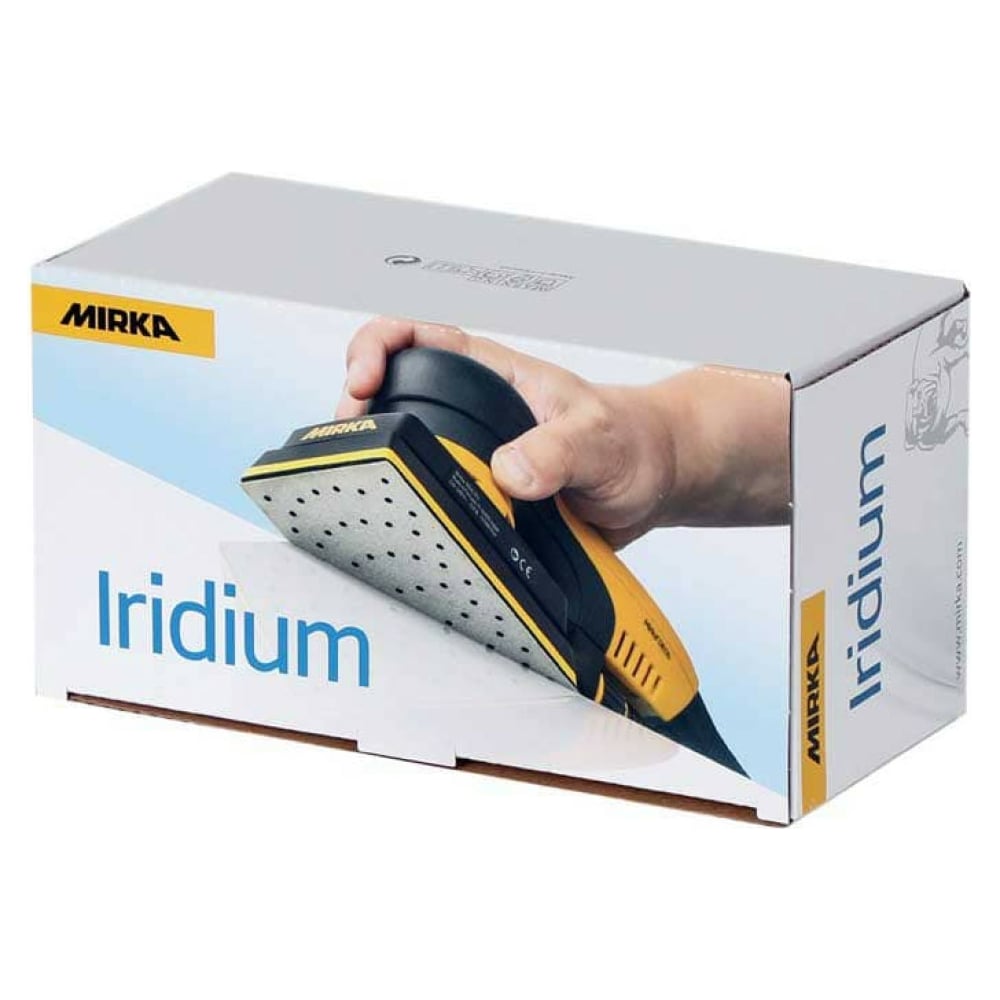 Изображение товара Материал шлифовальный на бумажной основе IRIDIUM 100 шт, 81х133 мм, 54 отверстия, Р80, липучка MIRKA 246B109980