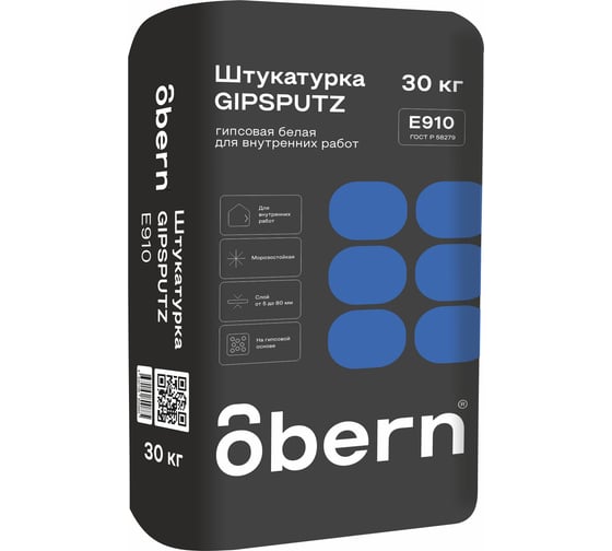 Изображение товара Штукатурка гипсовая Obern GIPSPUTZ 30 кг 19012
