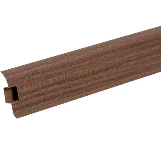 Изображение товара Плинтус с центральной планкой IDEAL Классик 55 мм, 2.2 м, 293 орех темный К-П55п 293 ОРХ ТЕМ