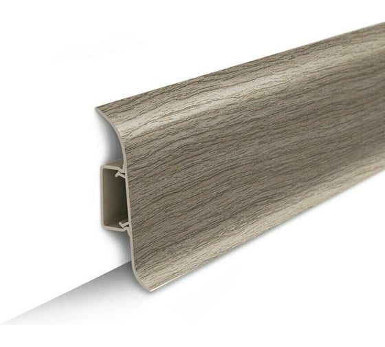 Изображение товара Плинтус с центральной планкой IDEAL Классик 55 мм, 2.2 м, 205 дуб капучино К-П55п 205 дуб КАП