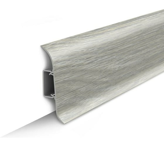 Изображение товара Плинтус с центральной планкой IDEAL Классик 55 мм, 2.2 м, 253 ясень серый К-П55п 253 ЯСН СЕР