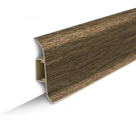Изображение товара Напольный плинтус с центральной планкой IDEAL Классик 55 мм, 2.2 м, 291 орех К-П55п 291 ОРХ