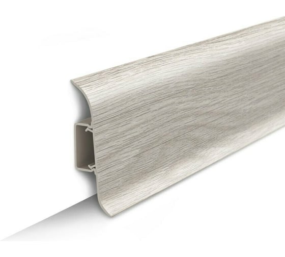 Изображение товара Напольный плинтус с центральной планкой IDEAL Классик 70 мм, 2.2 м, 251 ясень К-П70п 251 ЯСН