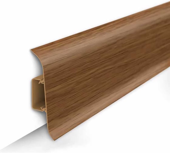 Изображение товара Напольный плинтус с центральной планкой IDEAL Классик 70 мм, 2.2 м, 217 дуб темный К-П70п 217