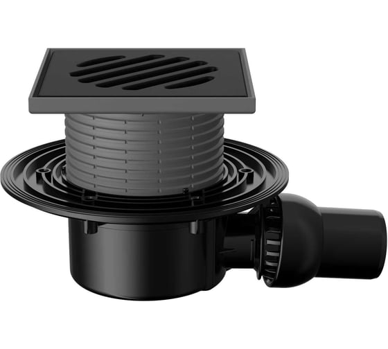 Изображение товара Сливной трап Fachmann T 520.0 POsB145x145 регулируемый, без гидрозатвора, горизонтальный, шарнирный 04.045