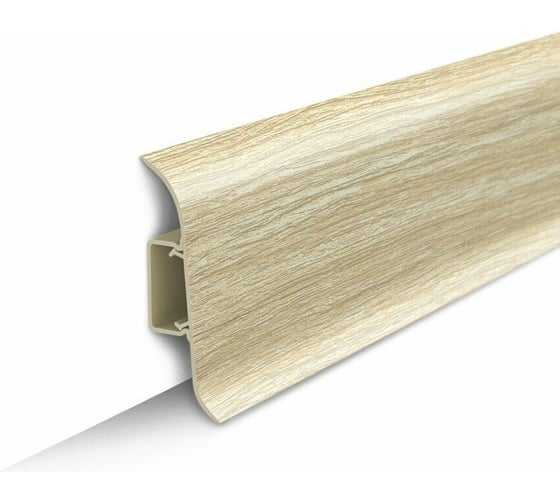 Изображение товара Напольный плинтус с центральной планкой IDEAL Классик 70 мм, 2.2 м, 218 дуб европейский К-П70п