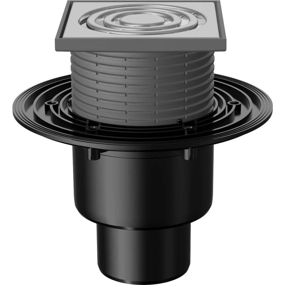 Изображение товара Сливной трап Fachmann T 310.0 SNsP 125x125 регулируемый с гидрозатвором