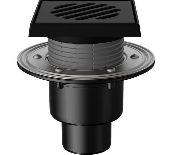 Изображение товара Сливной трап Fachmann T 310.1 PHsG 150x150 регулируемый, с гидрозатвором, вертикальный выпуск 04.062