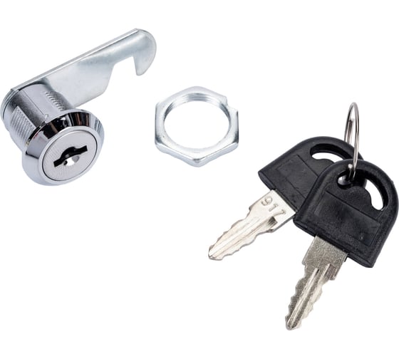 Изображение товара Почтовый замок СКОБЯНОЙ 16 мм, никель, запорная планка с крючком 007152