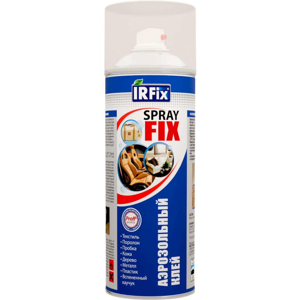 Изображение товара Аэрозольный клей IRFIX SPREY FIX 400 мл универсальный водостойкий