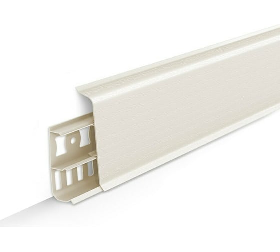 Изображение товара Напольный плинтус DECONIKA (70 мм; 2,2 м; 033 кремово-белый; 1 шт.) Д-П70 033 КРМ БЕЛ