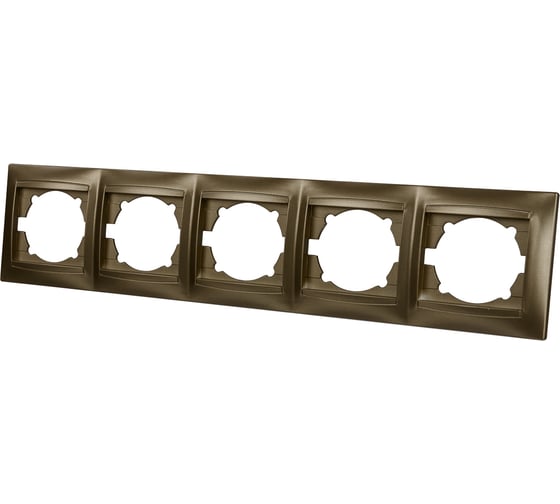 Изображение товара Рамка 5-ти постовая горизонтальная бронза серия "Лама" TDM ELECTRIC SQ1815-0737